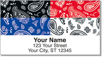 Paisley Pattern Address Labels