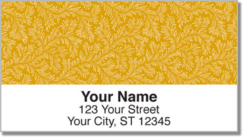 Gold Leaves Address Labels