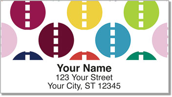 Polka Dot Split Address Labels