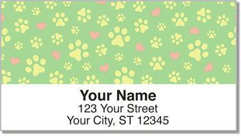 Paw Print Address Labels