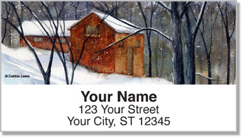 Snow Landscape Address Labels