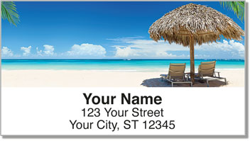Tropical Beach Address Labels