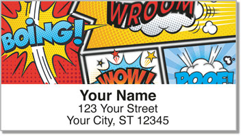 Comic Book Address Labels