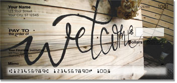Wooden Crate Advertising Checks