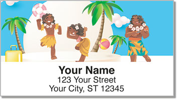 Hawaiian Lei Address Labels