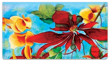 Debbie Lewis Flower Set Checkbook Cover
