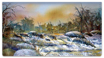 Night and Day Landscape Checkbook Cover