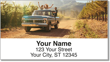 Vintage Truck Address Labels