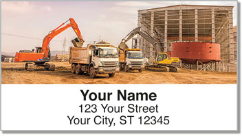 Construction Truck Address Labels