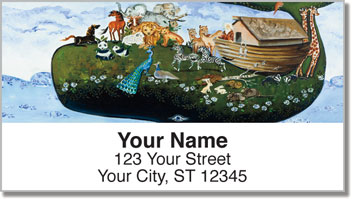Floral Whale Address Labels