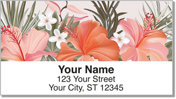 Hibiscus Flower Address Labels