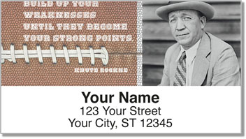 Knute Rockne Address Labels