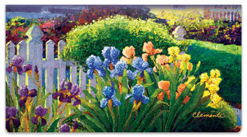 Iris Walk Checkbook Cover