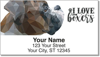 Boxer Dog Address Labels