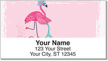 Fun Flamingo Address Labels