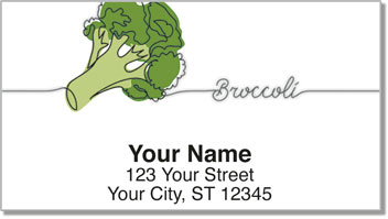 Green Veggie Address Labels