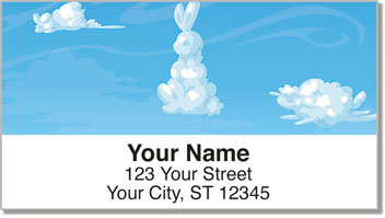 Cloud Shape Address Labels