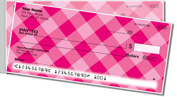 Pink Plaid Side Tear Checks