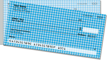 Blue Houndstooth Side Tear Checks