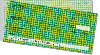 Green Houndstooth Side Tear Checks