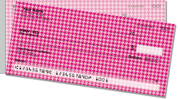 Pink Houndstooth Side Tear Checks