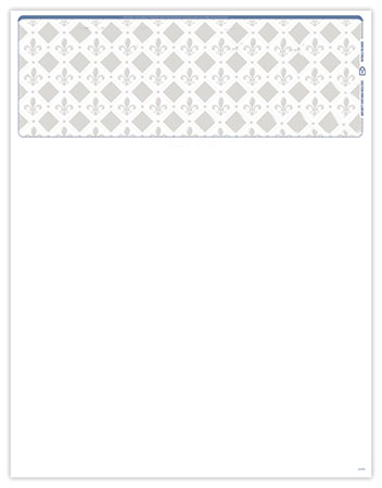 Fleur de Lis Blank Check Stock
