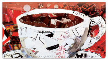 Coffee Time Checkbook Cover