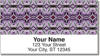 Purple Pattern Address Labels