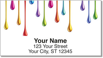 Rainbow Droplet Address Labels