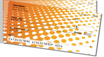 Orange Halftone Side Tear Checks