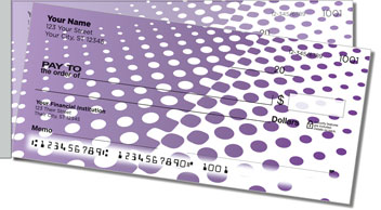 Purple Halftone Side Tear Checks