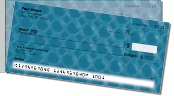 Blue Bubble Pattern Side Tear Checks