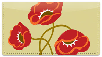 Poppy Dance Checkbook Cover