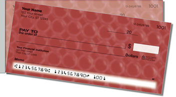 Red Bubble Pattern Side Tear Checks