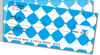 Aqua Blue Bead Side Tear Checks