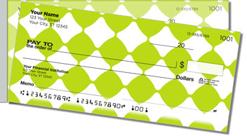 Lime Green Bead Side Tear Checks