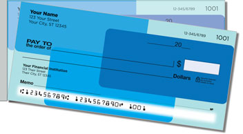 Blue Rectangle Side Tear Checks