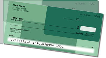 Green Rectangle Side Tear Checks