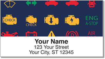 Warning Light Address Labels