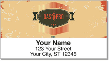 Vintage Gasoline Address Labels