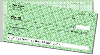 Green Box Scroll Side Tear Checks