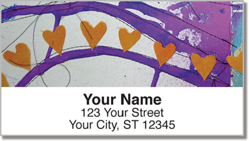 Dina Wakley Heart Address Labels