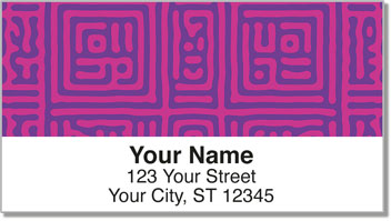 Crazy Pattern Address Labels