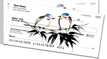 Japanese Bird Art Side Tear Checks