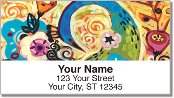 Peacock Art Address Labels