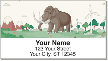 Cute Extinct Animal Address Labels