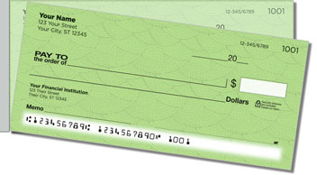 Green Stipple Side Tear Checks