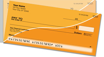 Orange Graceful Line Side Tear Checks