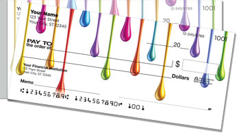 Rainbow Droplet Side Tear Checks