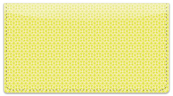 Yellow Box Scroll Checkbook Cover